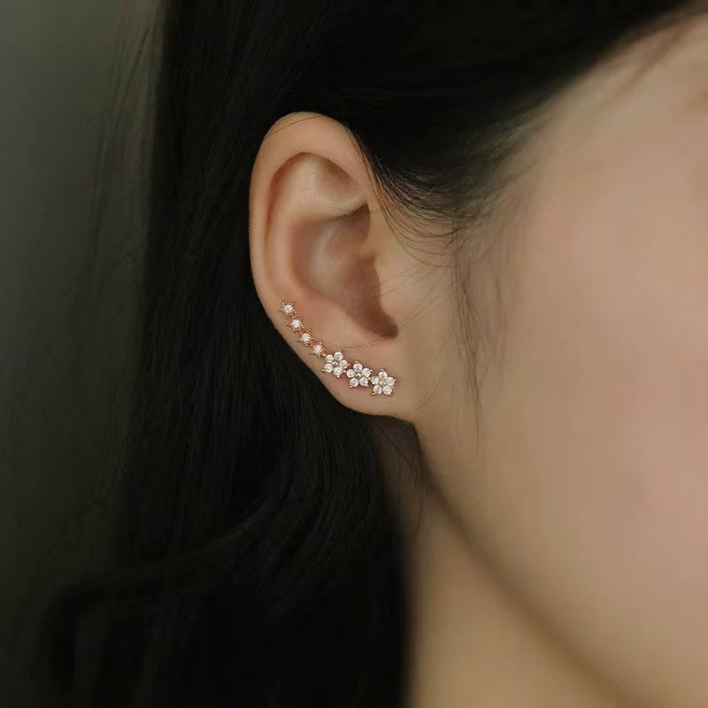 S925 Silver Plated Geometric Stud Earrings | Minimalist U-Shaped Earrings for Women