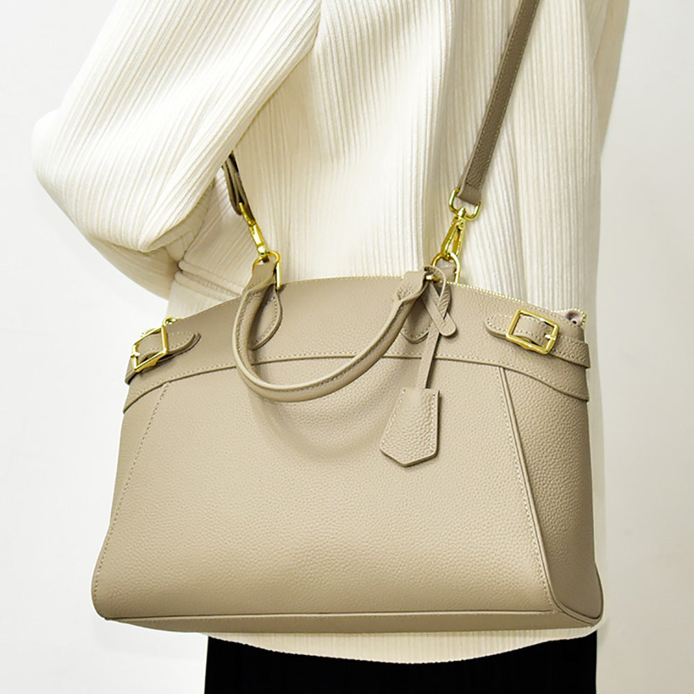 Women's Genuine Leather Designer Handbag | Large Capacity Commuter Shoulder & Crossbody Bag