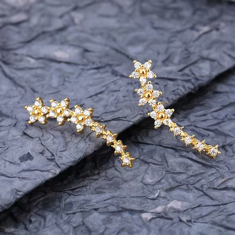 S925 Silver Plated Geometric Stud Earrings | Minimalist U-Shaped Earrings for Women