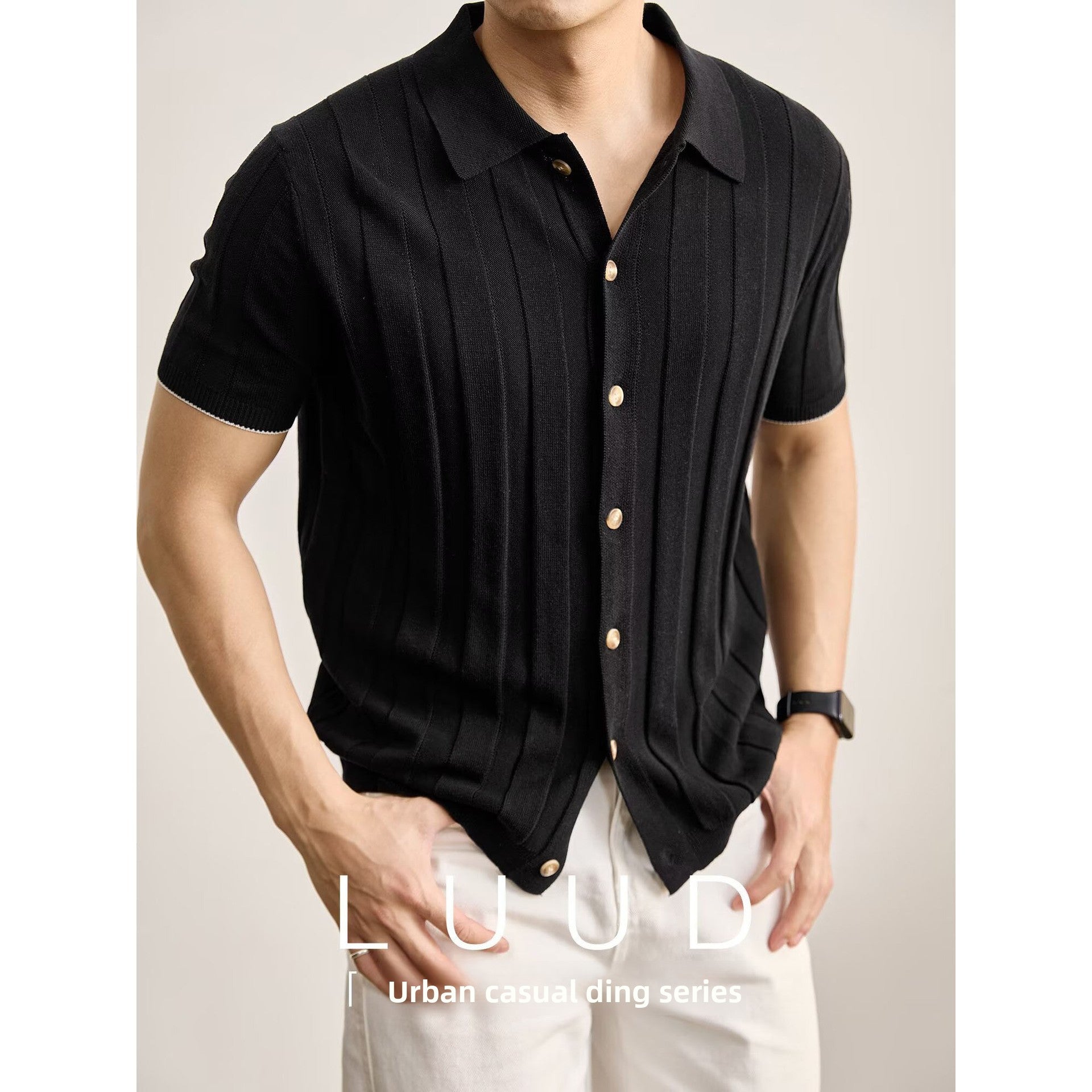 Men's Short Sleeve Polo Shirt | Premium Knit Casual Polo