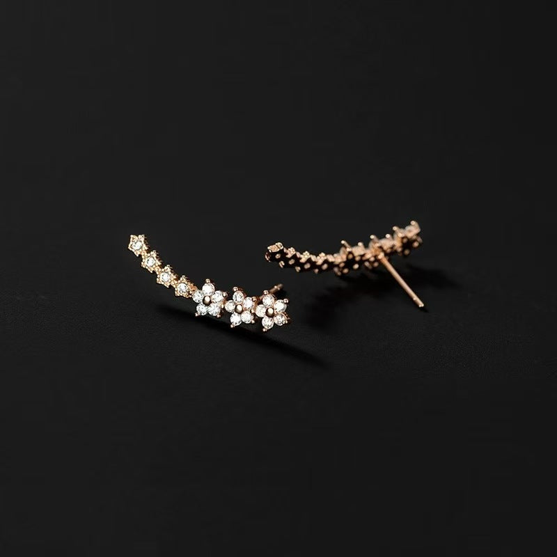 S925 Silver Plated Geometric Stud Earrings | Minimalist U-Shaped Earrings for Women