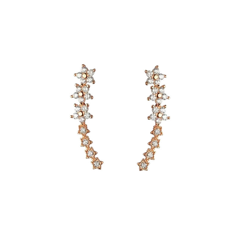 S925 Silver Plated Geometric Stud Earrings | Minimalist U-Shaped Earrings for Women
