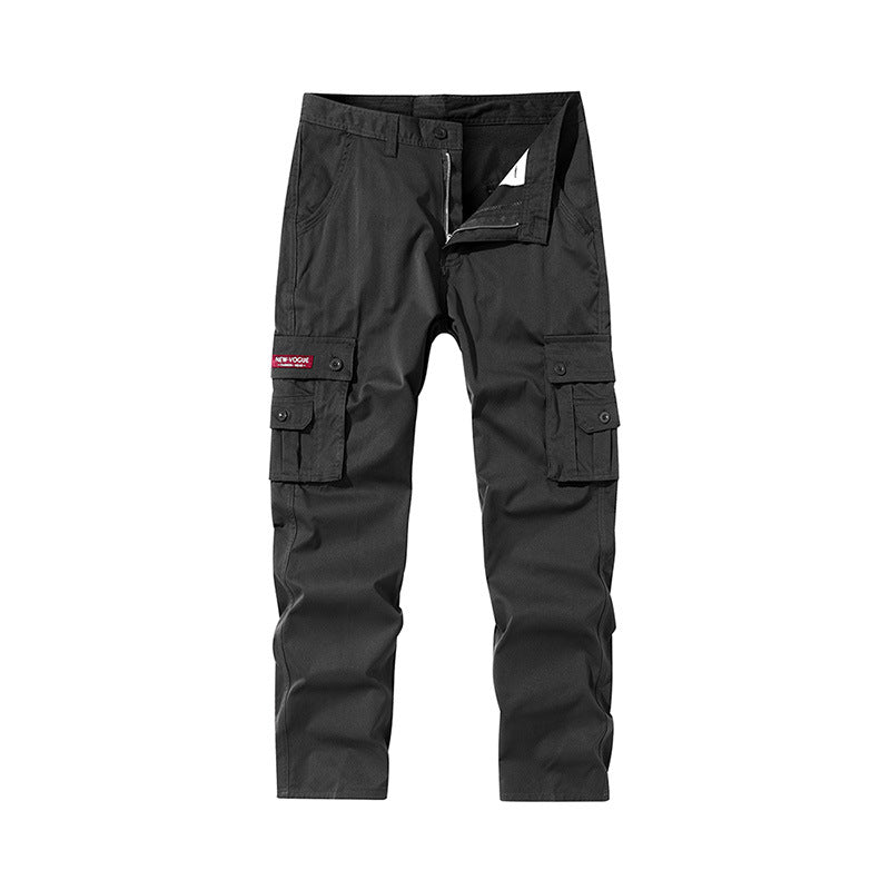 Men's Straight Leg Cargo Pants | Multi-Pocket Casual Utility Trousers