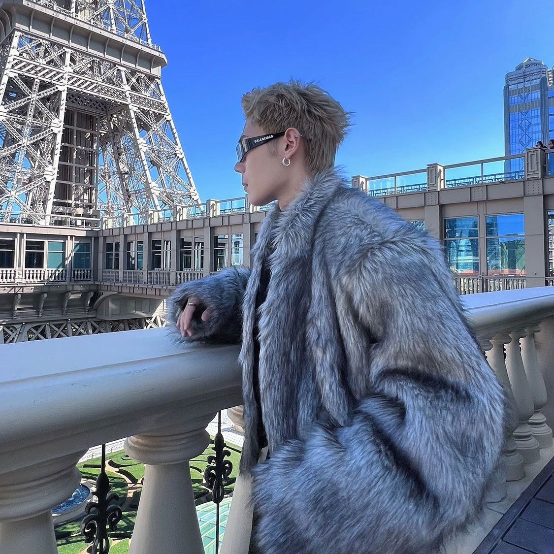 Men's Luxury Faux Fur Coat | Oversized Korean Style Winter Statement Jacket