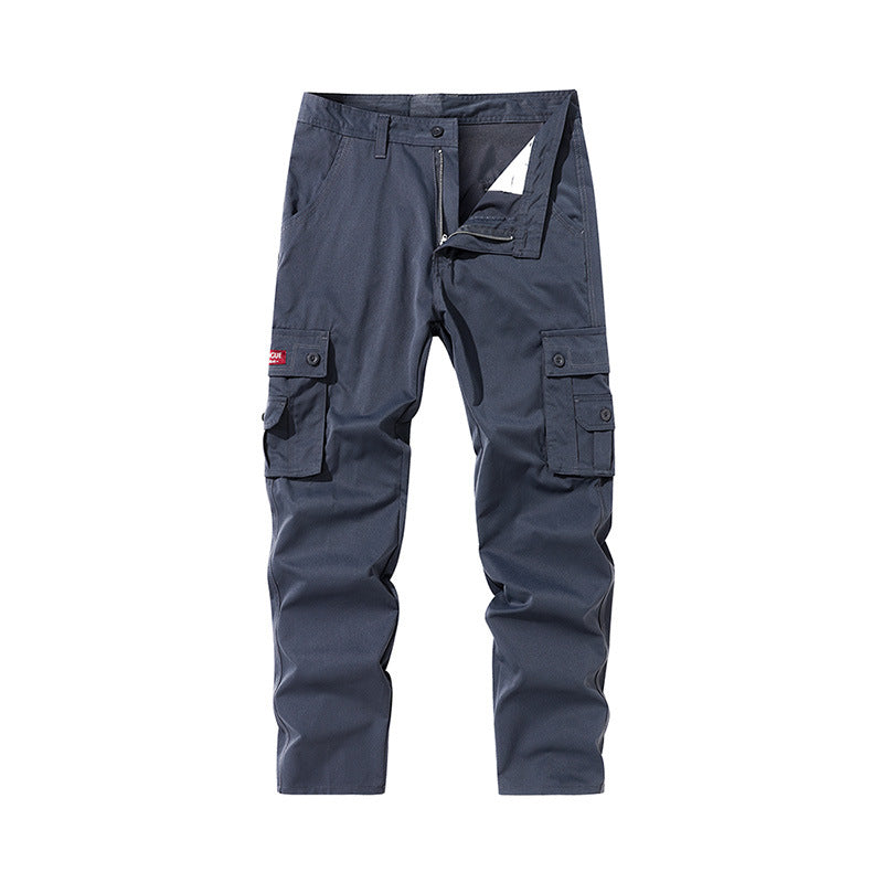 Men's Straight Leg Cargo Pants | Multi-Pocket Casual Utility Trousers