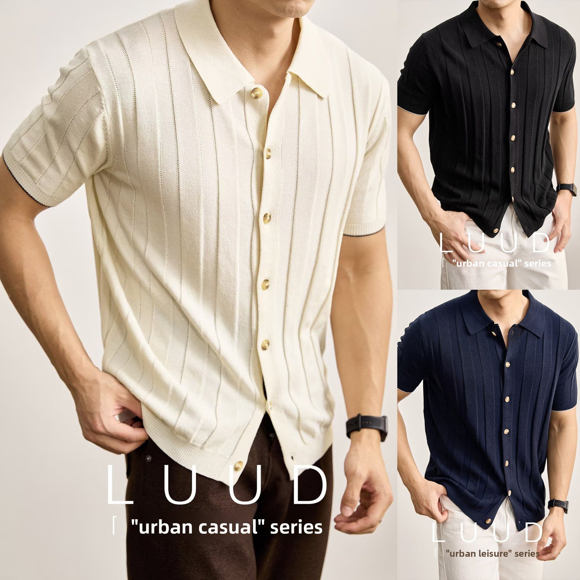 Men's Short Sleeve Polo Shirt | Premium Knit Casual Polo