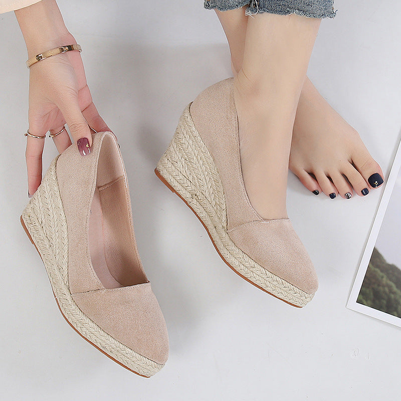 Women's Classic Suede Wedge Heels | Comfortable Pointed Toe Dress Shoes