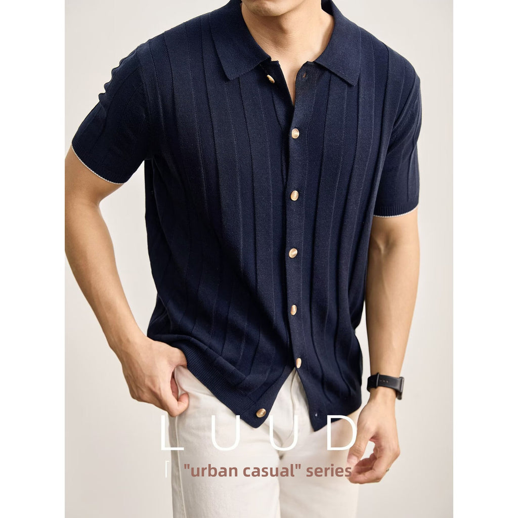 Men's Short Sleeve Polo Shirt | Premium Knit Casual Polo