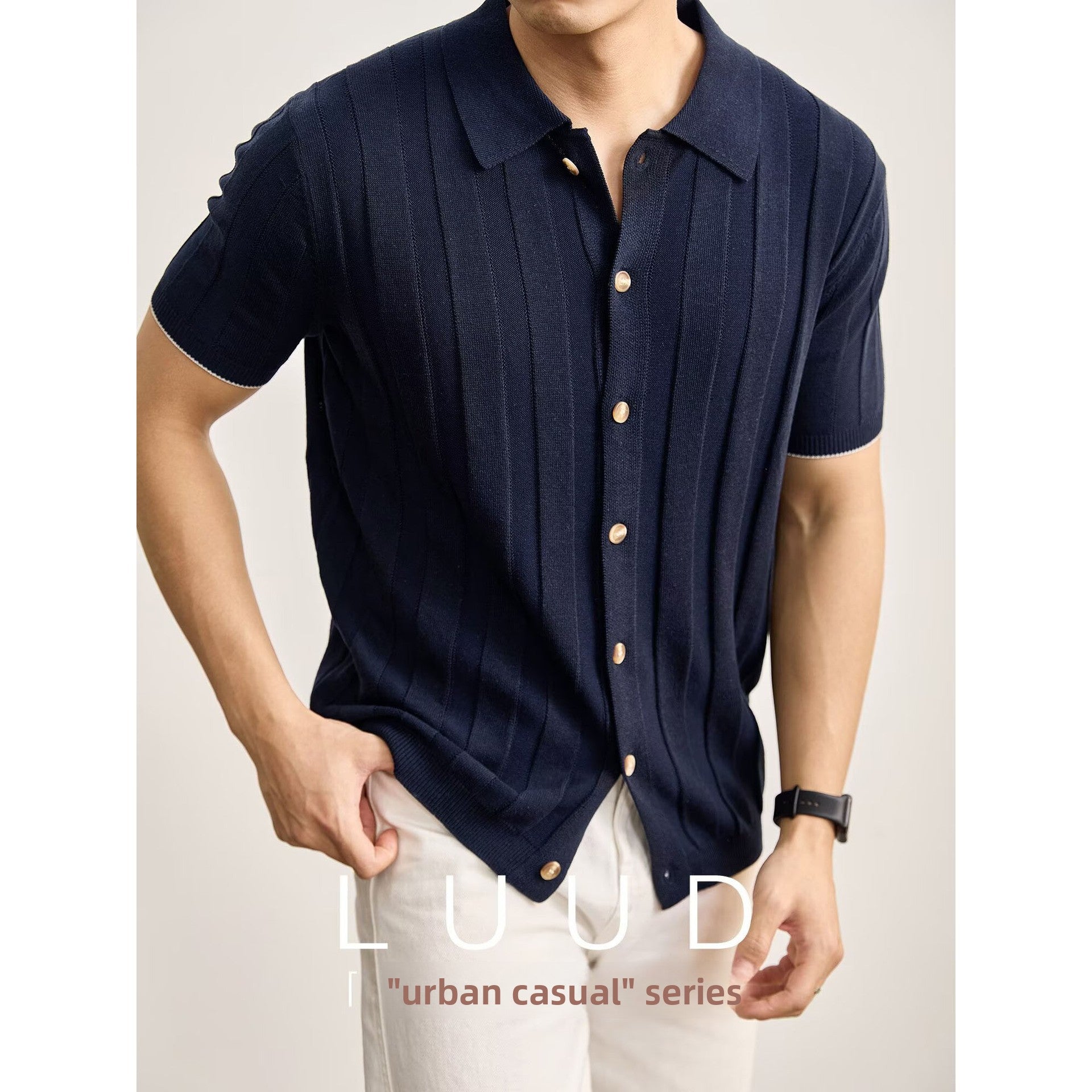 Men's Short Sleeve Polo Shirt | Premium Knit Casual Polo