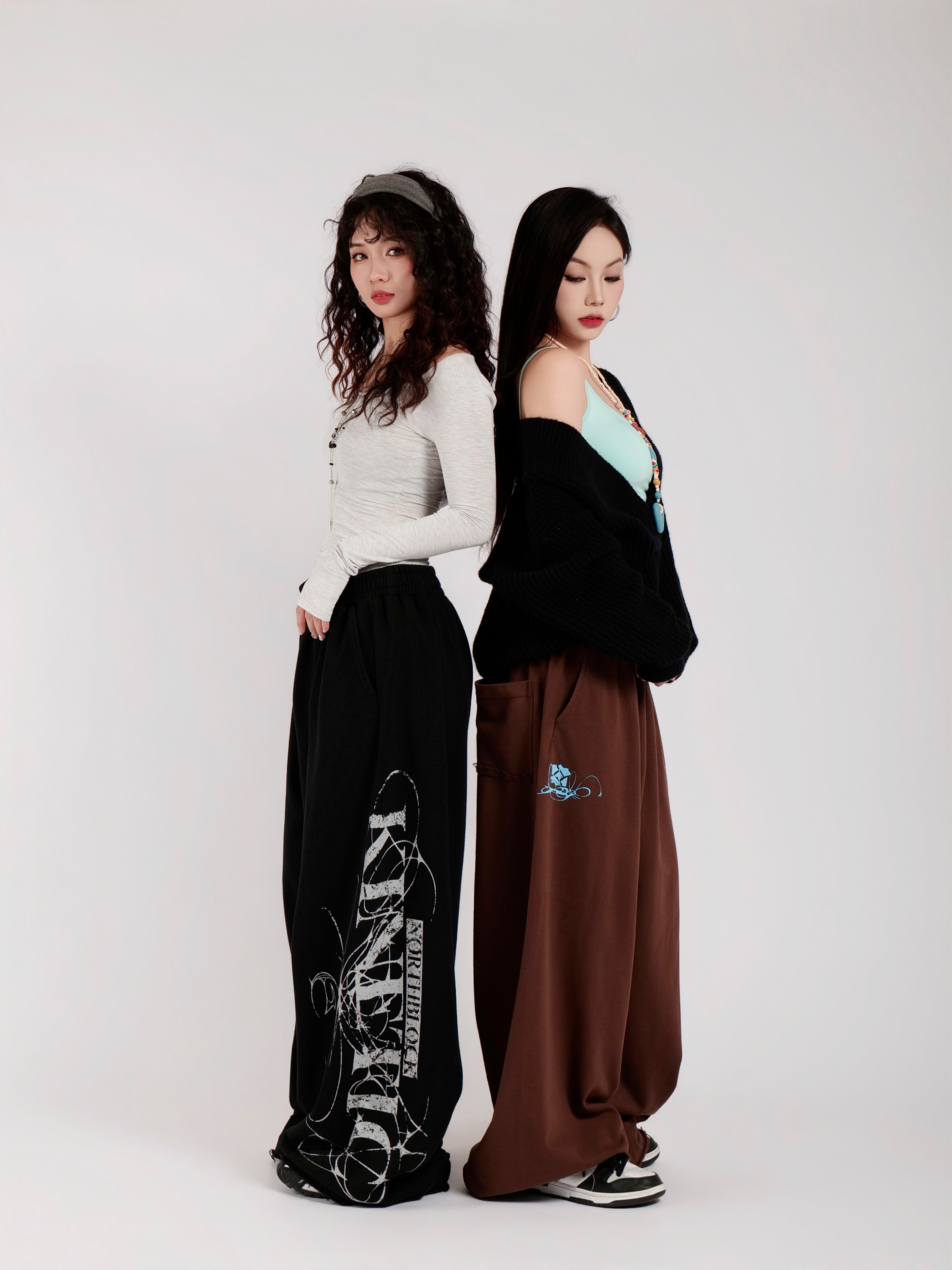Distressed Print Baggy Sweatpants | Casual Streetwear Trousers