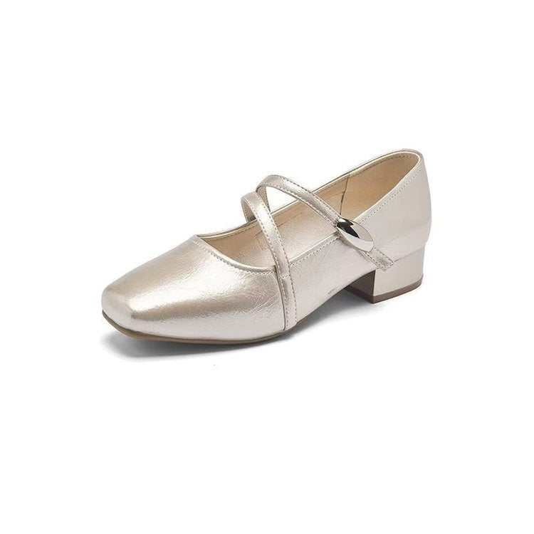 French Style Low Heel Mary Jane Shoes