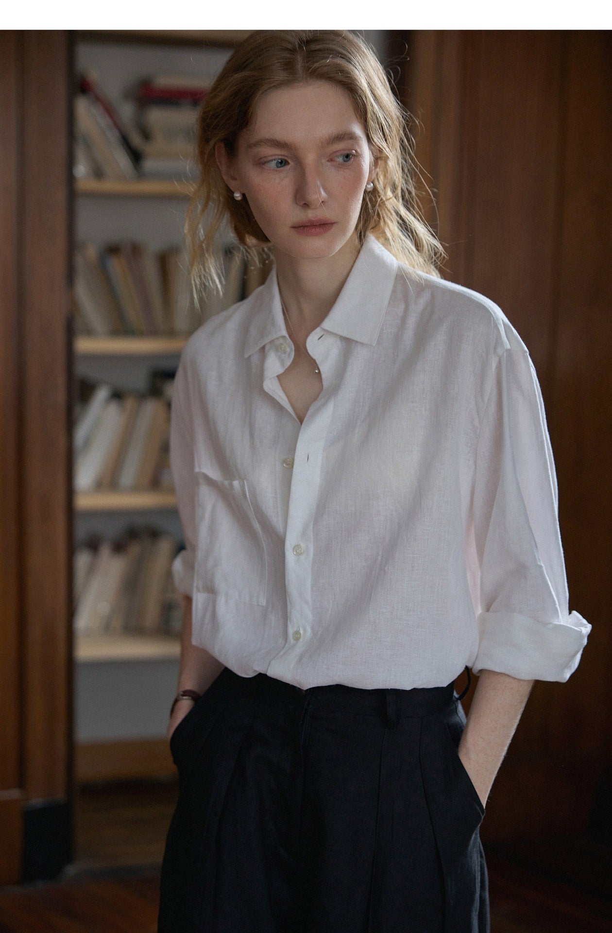 Women's Relaxed Fit Linen Shirt | Breathable Everyday Blouse