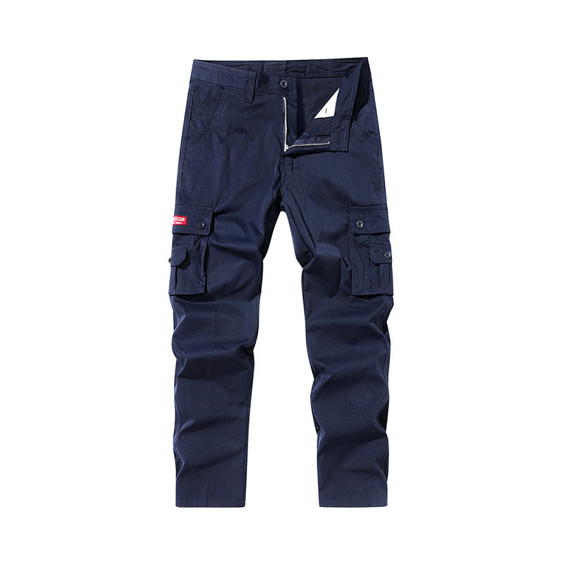 Men's Straight Leg Cargo Pants | Multi-Pocket Casual Utility Trousers
