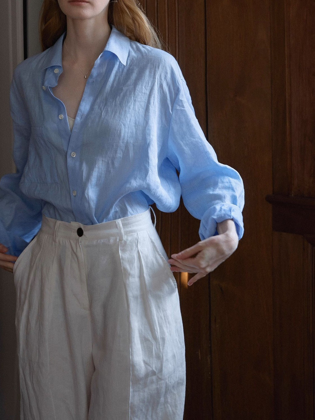Women's Relaxed Fit Linen Shirt | Breathable Everyday Blouse