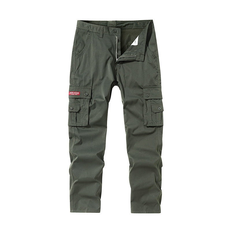 Men's Straight Leg Cargo Pants | Multi-Pocket Casual Utility Trousers