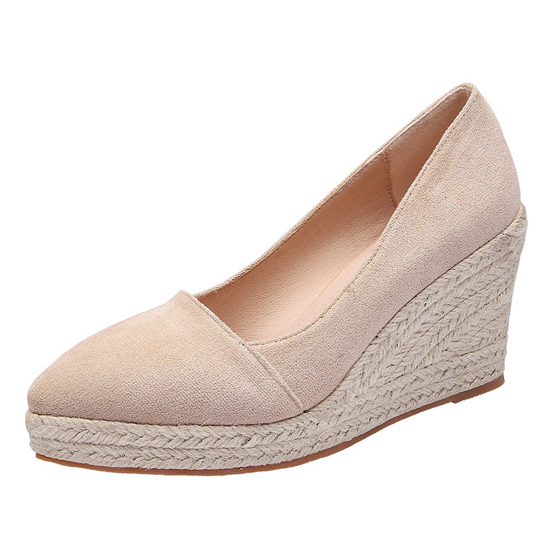 Women's Classic Suede Wedge Heels | Comfortable Pointed Toe Dress Shoes