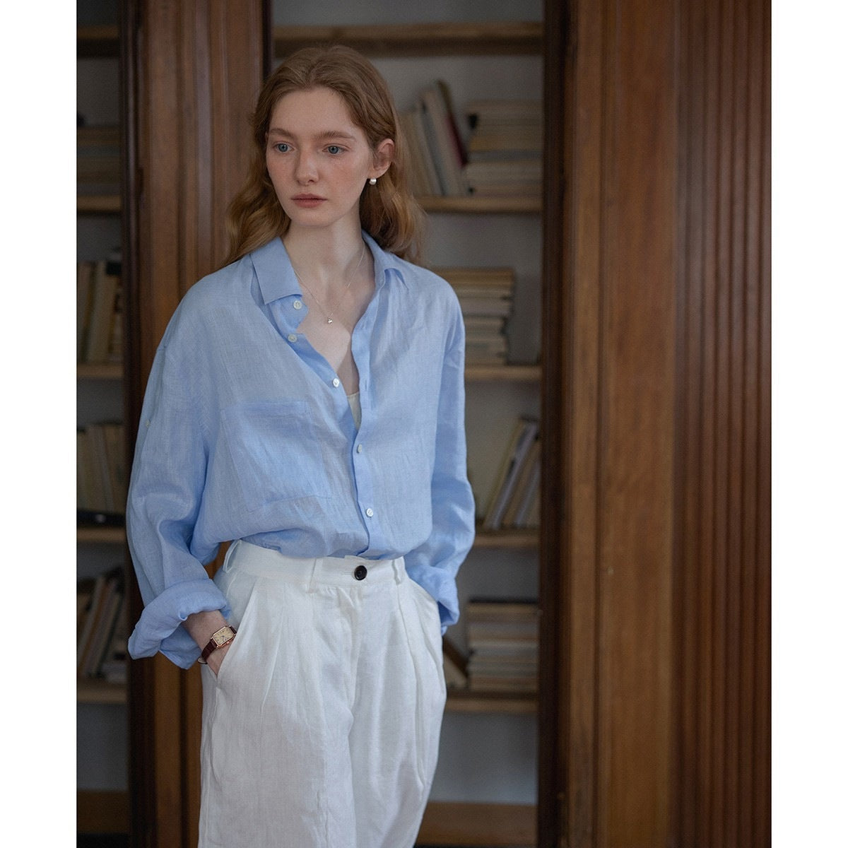 Women's Relaxed Fit Linen Shirt | Breathable Everyday Blouse