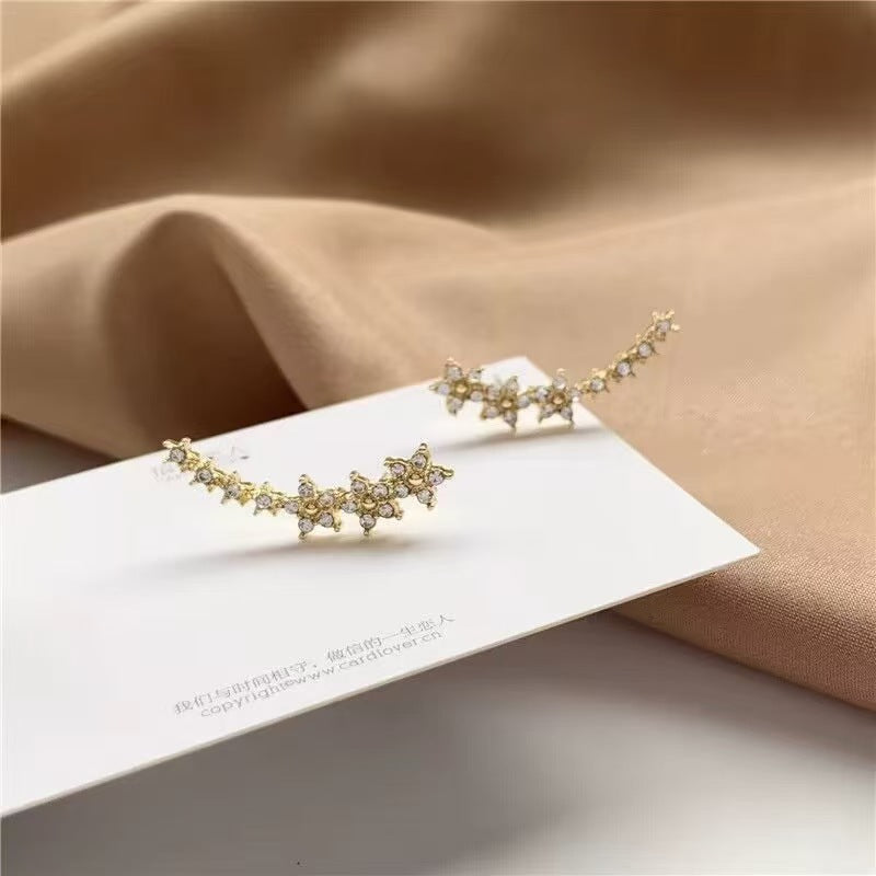 S925 Silver Plated Geometric Stud Earrings | Minimalist U-Shaped Earrings for Women
