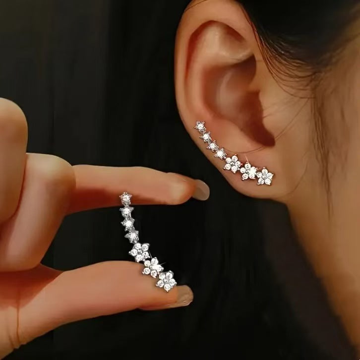 S925 Silver Plated Geometric Stud Earrings | Minimalist U-Shaped Earrings for Women